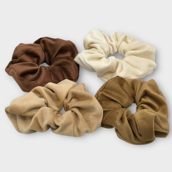 Set of 4 Velvet Scrunchies - Picture 1 of 10